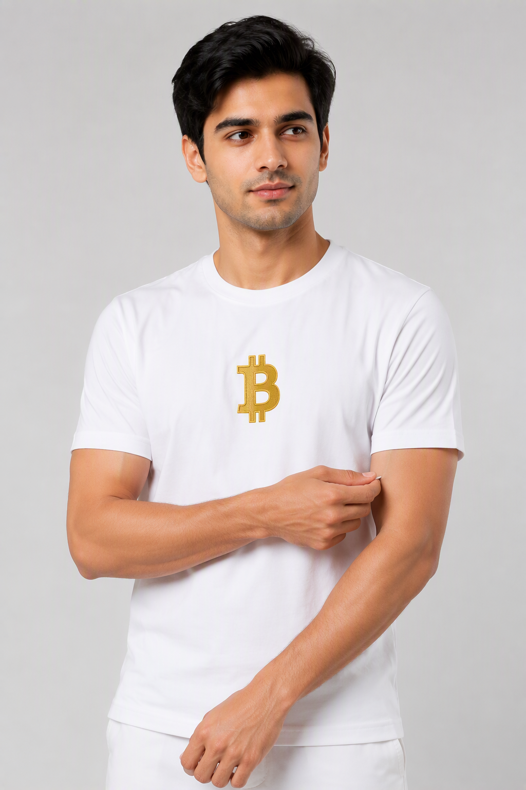 Classic Gold Bitcoin Graphic T-Shirt