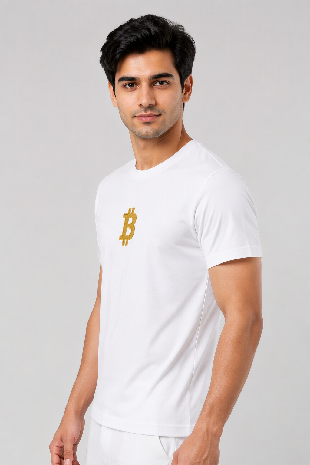 Classic Gold Bitcoin Graphic T-Shirt