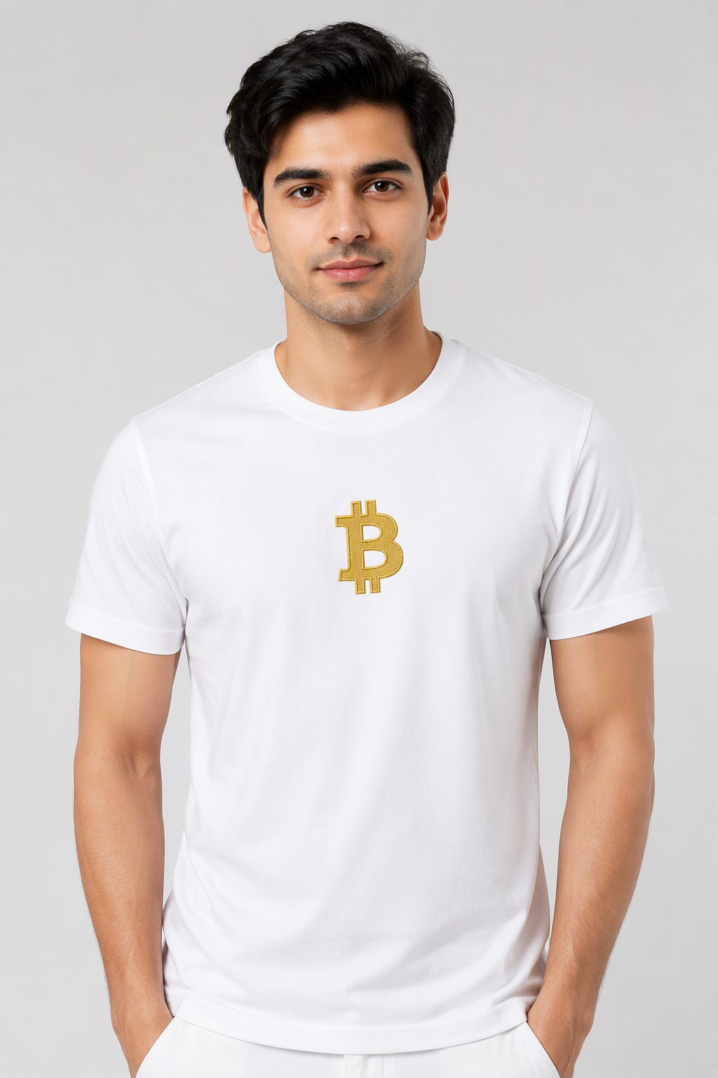 Classic Gold Bitcoin Graphic T-Shirt